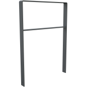 Leaning bracket made of flat steel | 70 x 70 mm | for setting in concrete, with crossbar | width: 800mm | hot-dip galvanized and coated DB 703